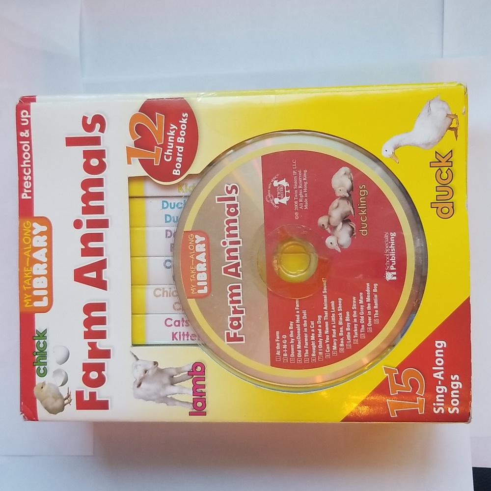 Farm Animals My Take-Along Library 12 Books & 15 Fun Songs Cd - PreK & Up